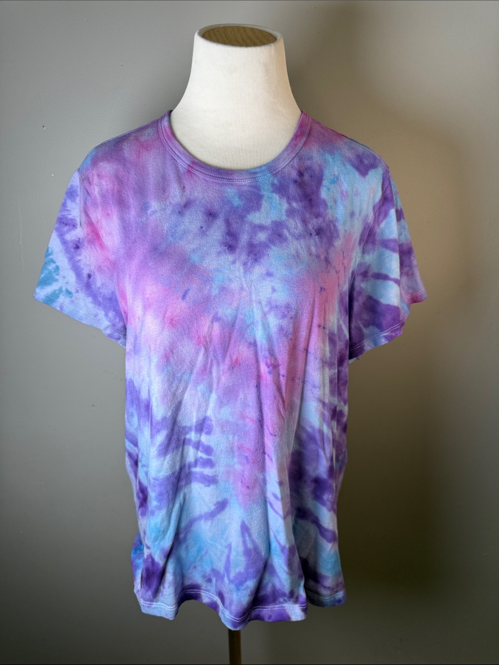 Tie-Dye Short Sleeve Tee - Purple/Pink/Blue